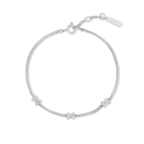 Silver Cross Station Bracelet